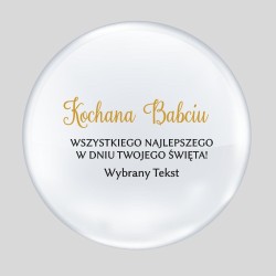 Naklejka na balon Kochana Babciu