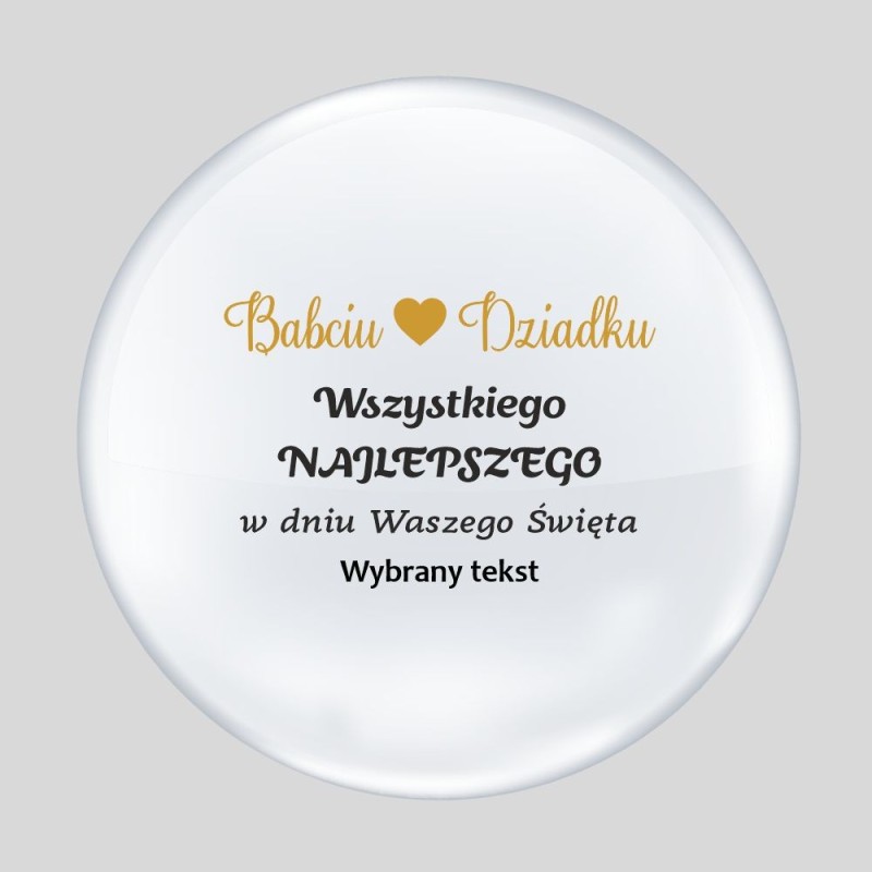 Naklejka na balon Babciu Dziadku