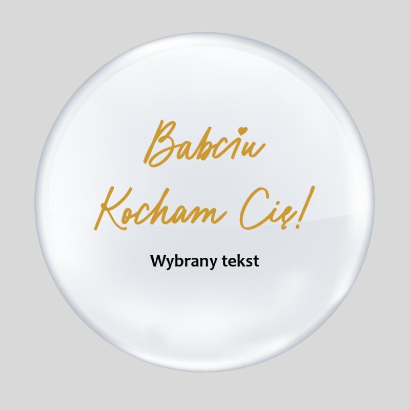 Naklejka na balon Babciu Kocham Cię!