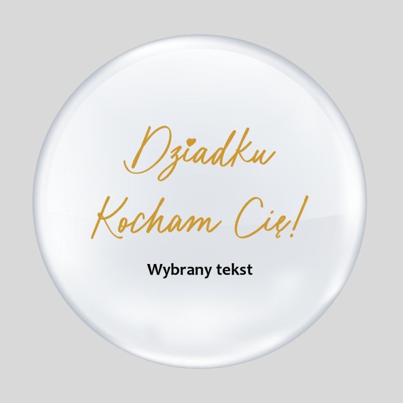 Naklejka na balon Dziadku Kocham Cię!