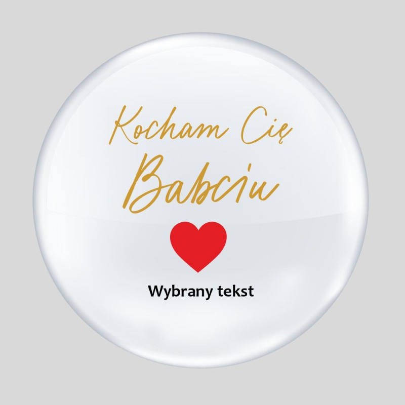 Naklejka na balon Kocham Cię Babciu!