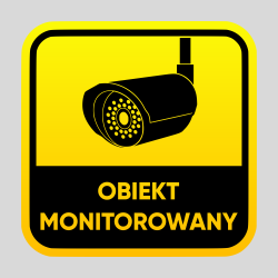 Naklejka obiekt monitorowany